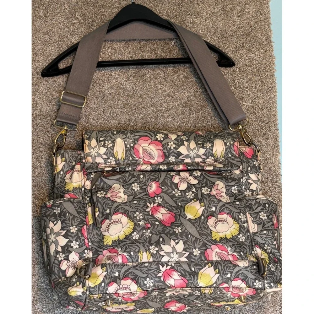 Pottery Barn Kids Diaper Bag Gray Floral Liberty London Backpack